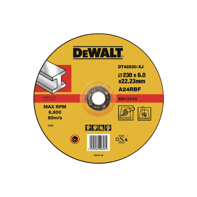 Δισκος λειανσης μεταλλου Φ230x6mm DEWALT DT42620 Δισκος λειανσης μεταλλου Φ230x6mm DEWALT DT42620