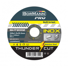 Δισκος κοπης ανοξειδωτου 230x1.9mm Thunder-Cut BORMANN PRO BHT2002 035596