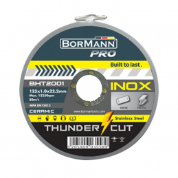 SET 10τμχ Δίσκοι κοπής ανοξείδωτου 125x1mm Thunder-Cut BORMANN PRO BHT2001-10 035589-10