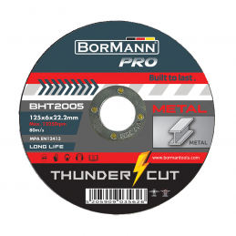 Δίσκος λείανσης μετάλλου 125x6mm Thunder-Cut BORMANN PRO BHT2005 035626