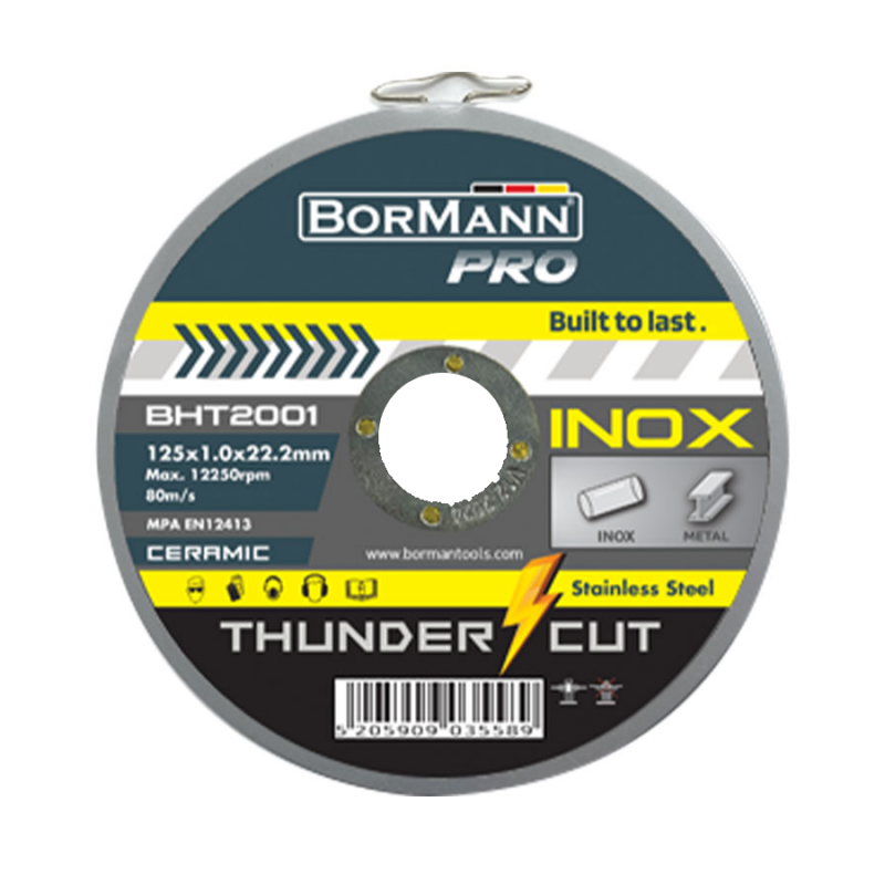 SET 100τμχ Δισκοι κοπης ανοξειδωτου 125x1mm Thunder-Cut BORMANN PRO BHT2001-100 035589-100