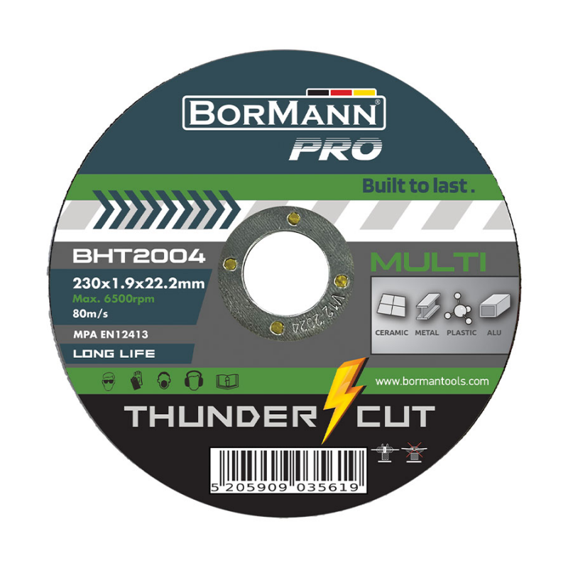 SET 50τμχ Δισκοι κοπης πολλαπλων υλικων 230x1.9mm Thunder-Cut BORMANN PRO BHT2004-50 035619-25