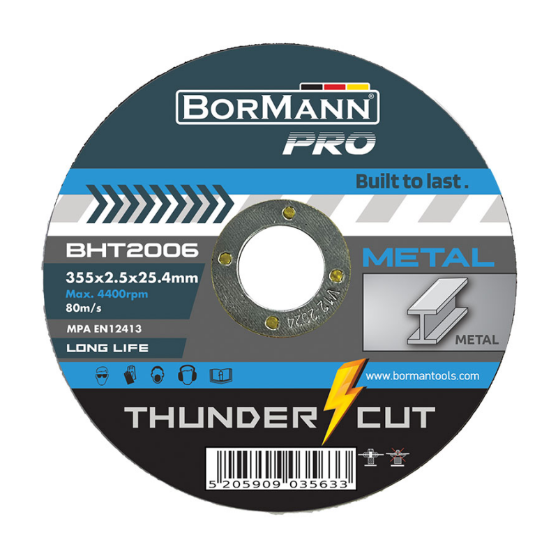 Δίσκος κοπής μετάλλου 355x2.5x25.4mm Thunder-Cut BORMANN PRO BHT2006 035633