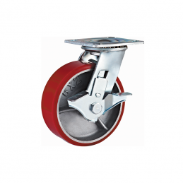 Ρόδα PU περιστρεφόμενη με φρένο 100mm 270kg BORMANN PRO BHT9039 061243