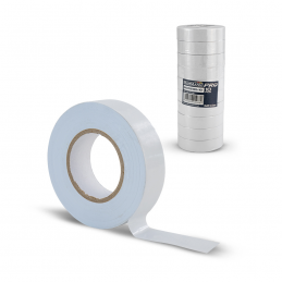 Μονωτική ταινία 10τμχ 19mmx20m λευκή BORMANN PRO BCR5181 050889