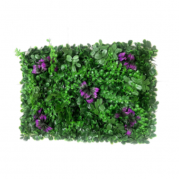 Πάνελ φυλλωσιάς συνθετικό με μωβ άνθη 60x40cm BORMANN BPN1214 071846