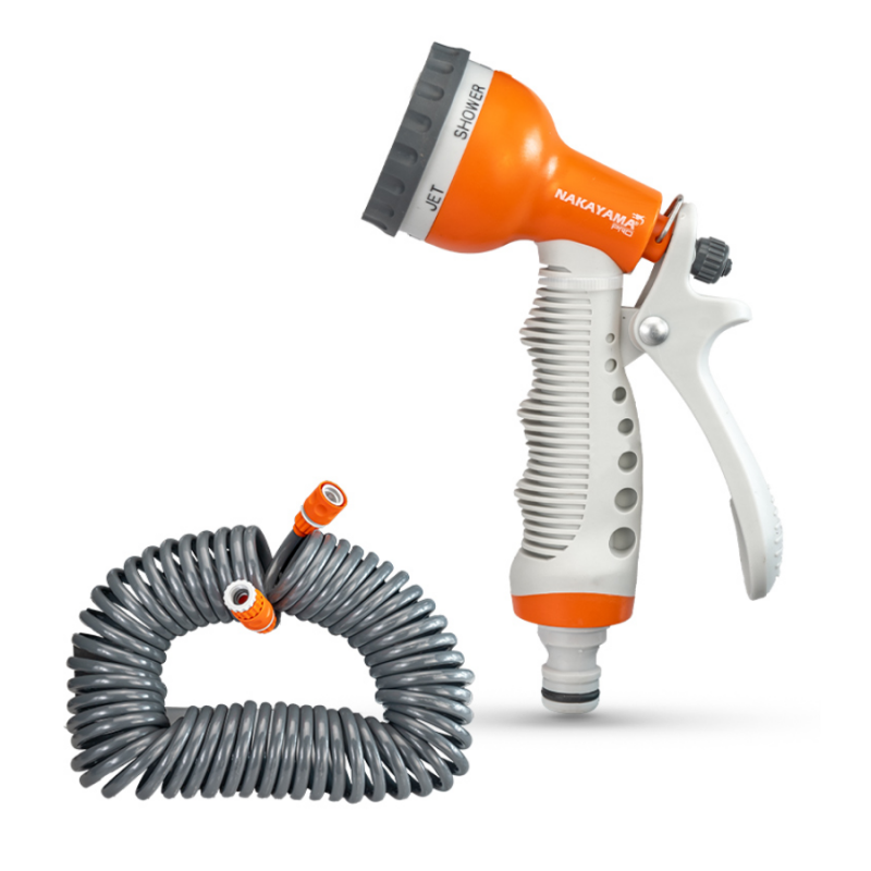Σετ πιστόλι ποτίσματος-σπιράλ 15m NAKAYAMA PRO GH9244 062844 Σετ πιστόλι ποτίσματος-σπιράλ 15m NAKAYAMA PRO GH9244 062844
