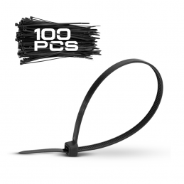 Δετικά 100τμχ 3.6x140mm Μαύρα BORMANN PRO BCR5052 050353