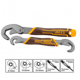 Σετ Πολύκλειδα 2τμχ 9-32mm INGCO HBWS09328 781363