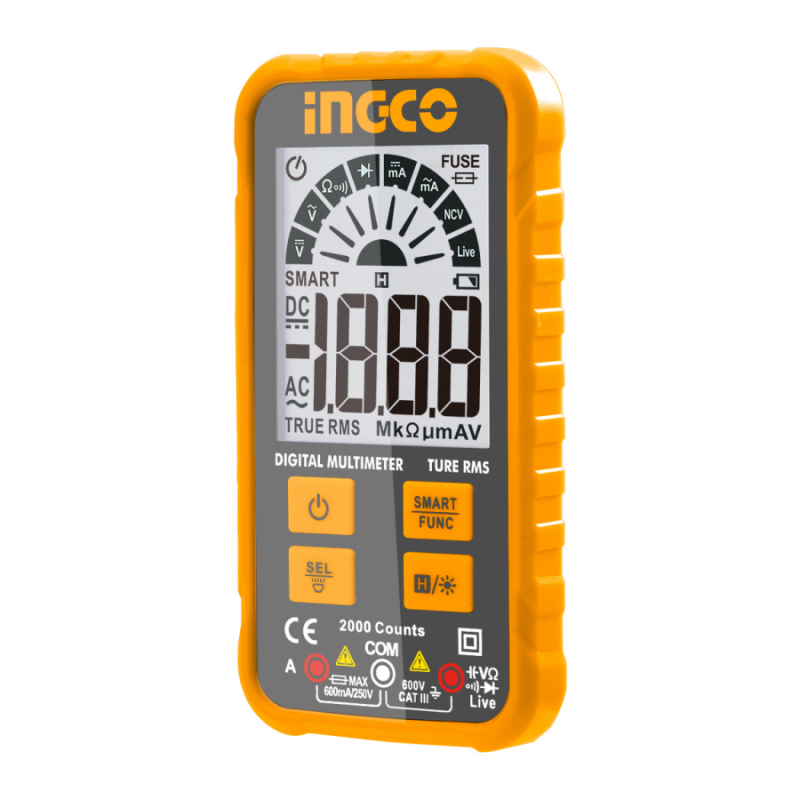 Πολύμετρο ψηφιακό True RMS AC-DC-Ω-A-F INGCO DM6001 137340 Πολύμετρο ψηφιακό True RMS AC-DC-Ω-A-F INGCO DM6001 137340