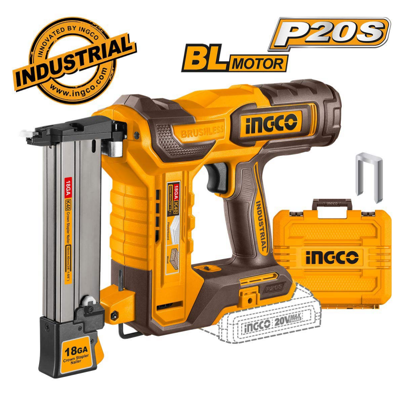 Καρφωτικό 20V δίχαλο 10-40mm Brushless INGCO CCSNLI6005 SOLO 808739 Καρφωτικό 20V δίχαλο 10-40mm Brushless INGCO CCSNLI6005 SOLO 808739