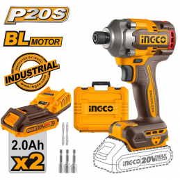 Παλμικό κατσαβίδι 20V 285Nm 2x2.0Ah BRUSHLESS INGCO CIRLI2028E 804816
