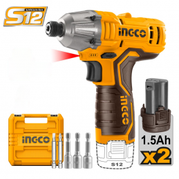 Παλμικό κατσαβίδι 12V 100Nm 2x1.5Ah INGCO CIRLI12015 782711