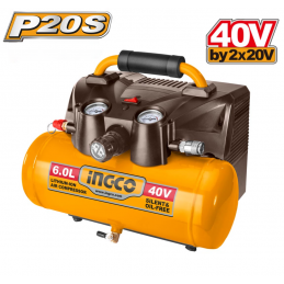 Αεροσυμπιεστής 40V 6Lt 120psi INGCO CACLI2003 SOLO 720185