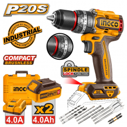 Δραπανοκατσάβιδο Κρουστικό Compact 20V 96Nm 2x4Ah BRUSHLESS INGCO CIDLI20968E 815805