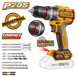 Δραπανοκατσάβιδο Κρουστικό Compact 20V 96Nm BRUSHLESS INGCO CIDLI209681 SOLO 802614