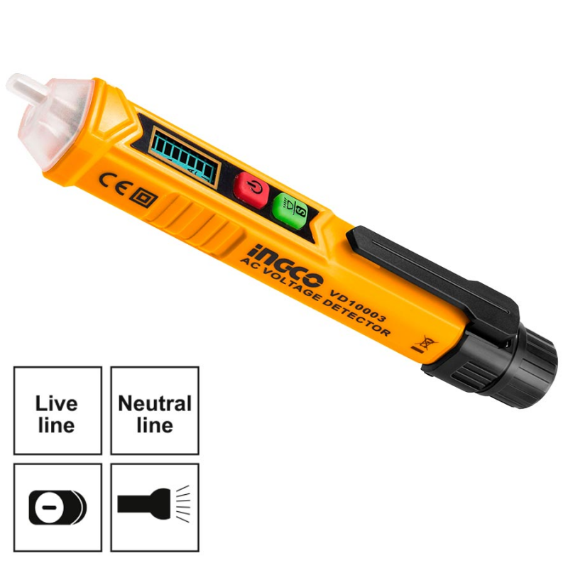 Δοκιμαστικό τάσης ανέπαφο AC 12-1000V INGCO VD10003 131406 Δοκιμαστικό τάσης ανέπαφο AC 12-1000V INGCO VD10003 131406