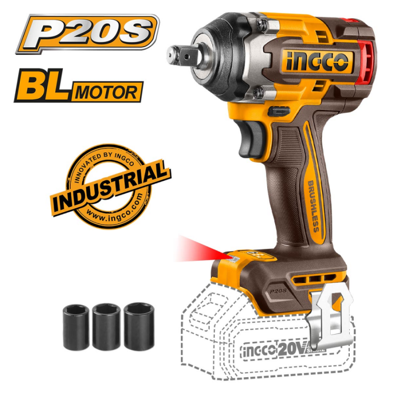Μπουλονόκλειδο 20V 500Nm BRUSHLESS INGCO CIWLI20501 SOLO 809804 Μπουλονόκλειδο 20V 500Nm BRUSHLESS INGCO CIWLI20501 SOLO 809804