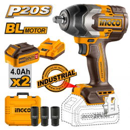 Μπουλονόκλειδο 20V 850Nm 2x4.0Ah BRUSHLESS INGCO CIWLI2085 789260