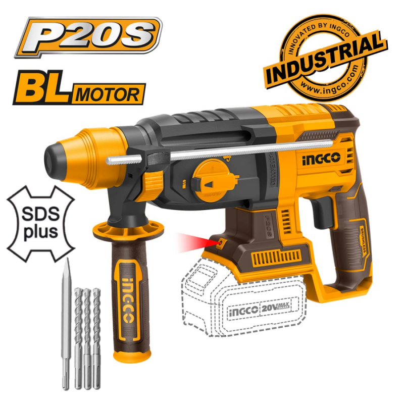 Πιστολέτο σκαπτικό περιστροφικό 20V 2.5J sds-plus BRUSHLESS INGCO CRHLI20228 SOLO 169723 Πιστολέτο σκαπτικό περιστροφικό 20V 2.5J sds-plus BRUSHLESS INGCO CRHLI20228 SOLO 169723
