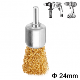 Συρματόβουρτσα πινέλο 25mm με άξονα INGCO WB70241 666876