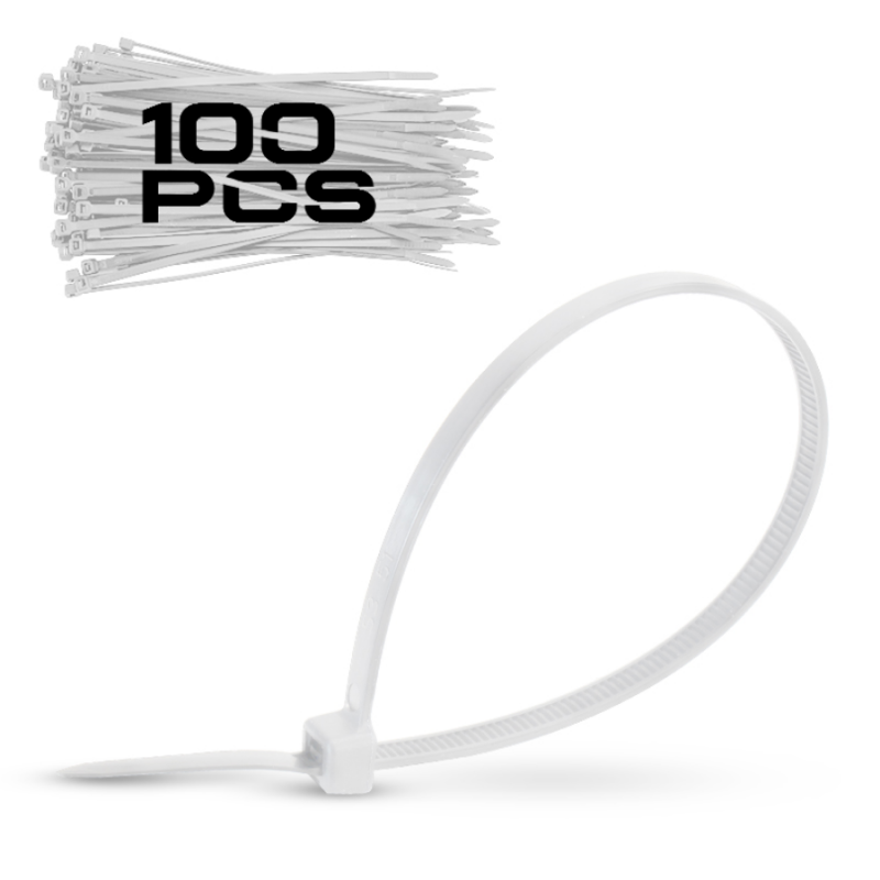 Δετικά 100τμχ 2.5x100mm Λευκά BORMANN PRO BCR5000 050261